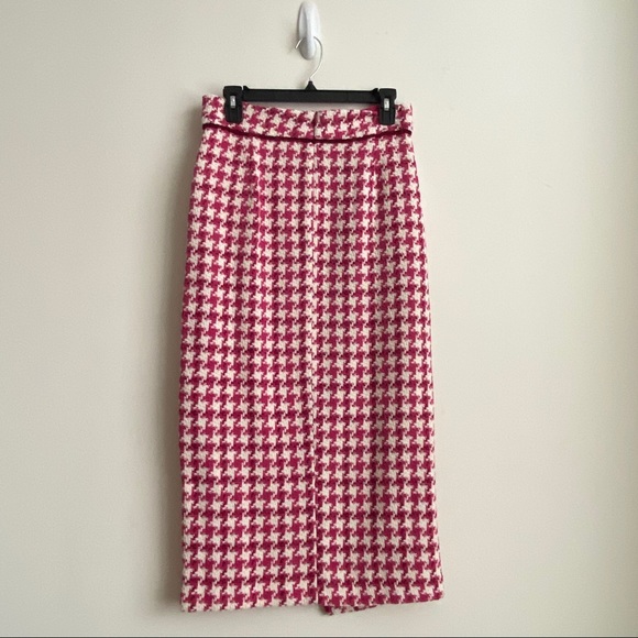 - Zara texture weave houndstooth midi skirt - Picture 9 of 10